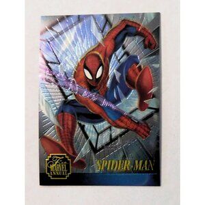 95 Flair Marvel Annual Spider Man Chromium Card #1 of 12 Limited Edition Fleer